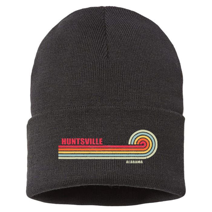 Huntsville Alabama City State Hometown Vintage Sustainable Knit Beanie