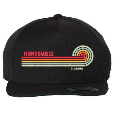 Huntsville Alabama City State Hometown Vintage Wool Snapback Cap