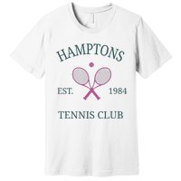 Hamptons Athletics California Tennis Club Racquet Prep Premium T-Shirt