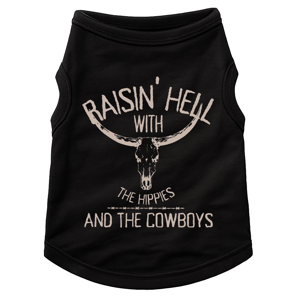 Hippies And Cowboys Western Cowhide Cowgirls Doggie Tank
