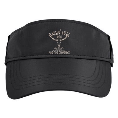 Hippies And Cowboys Western Cowhide Cowgirls Adult Drive Performance Visor