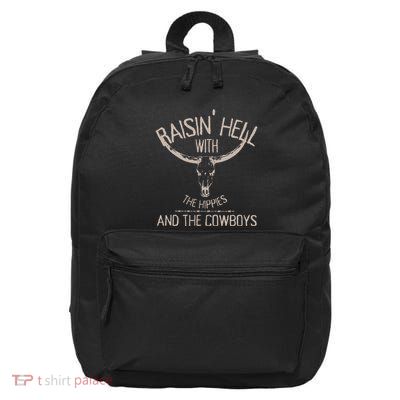 Hippies And Cowboys Western Cowhide Cowgirls 16 in Basic Backpack