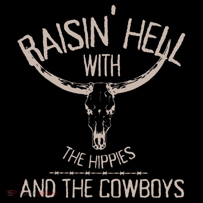 Hippies And Cowboys Western Cowhide Cowgirls Women's V-Neck T-Shirt
