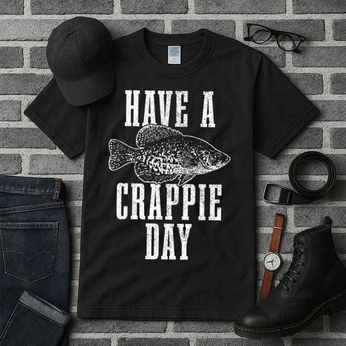 Have A Crappie Day Funny Crappie Fishing Fisherman Tall T-Shirt