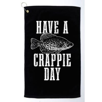 Have A Crappie Day Funny Crappie Fishing Fisherman Golf Towel