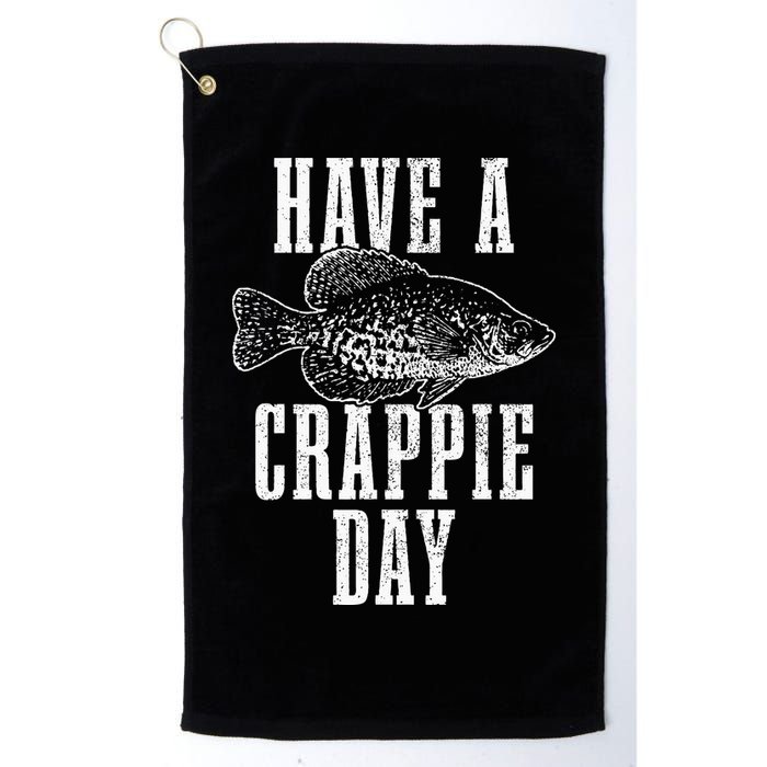 Have A Crappie Day Funny Crappie Fishing Fisherman Golf Towel