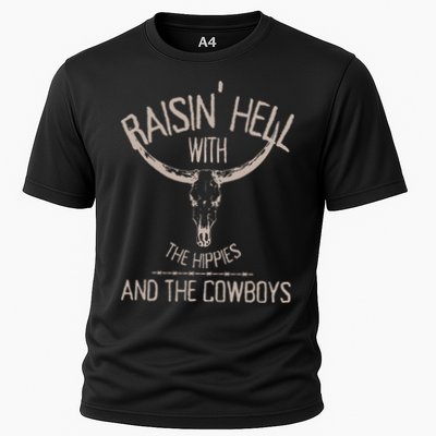 Hippies And Cowboys Western Cowhide Cowgirls Cooling Performance Crew T-Shirt
