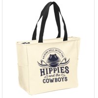 Hippies And Cowboys Cowgirls Retro 70s Western Country Rodeo Zip Tote Bag