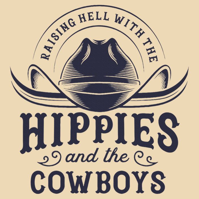 Hippies And Cowboys Cowgirls Retro 70s Western Country Rodeo Zip Tote Bag