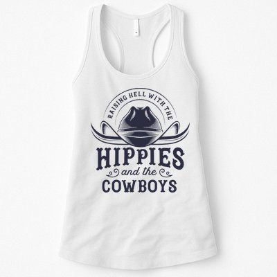 Hippies And Cowboys Cowgirls Retro 70s Western Country Rodeo Womens Tank Top