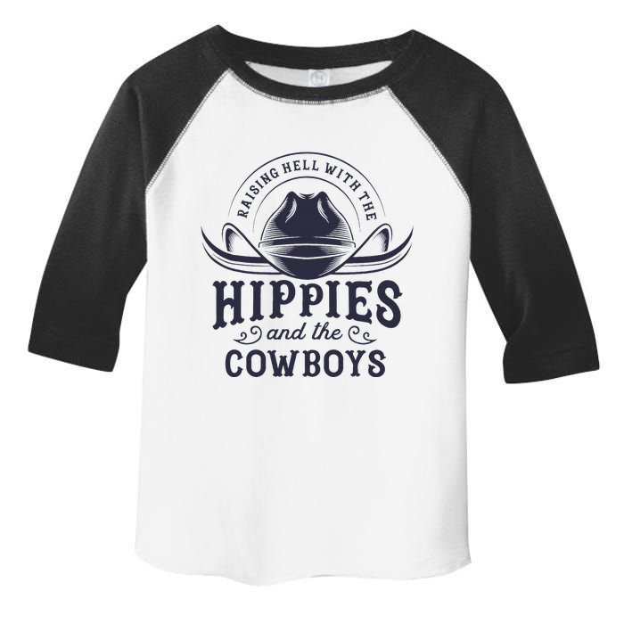 Hippies And Cowboys Cowgirls Retro 70s Western Country Rodeo Toddler Fine Jersey T-Shirt