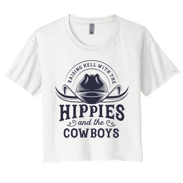Hippies And Cowboys Cowgirls Retro 70s Western Country Rodeo Crop Top