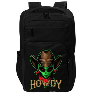 Howdy Alien Cowboy Halloween Costume Impact Tech Backpack