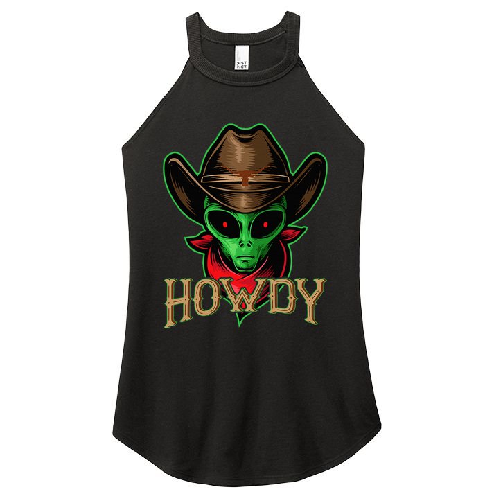 Howdy Alien Cowboy Halloween Costume Women's Perfect Tri Rocker Tank
