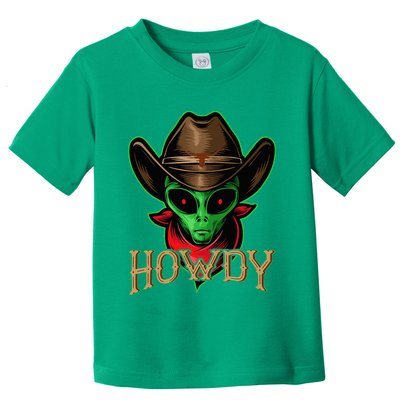 Howdy Alien Cowboy Halloween Costume Toddler T-Shirt