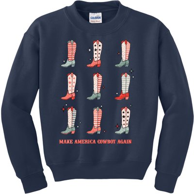 Howdy American Cowboy Western American 4th Of July Kids Sweatshirt