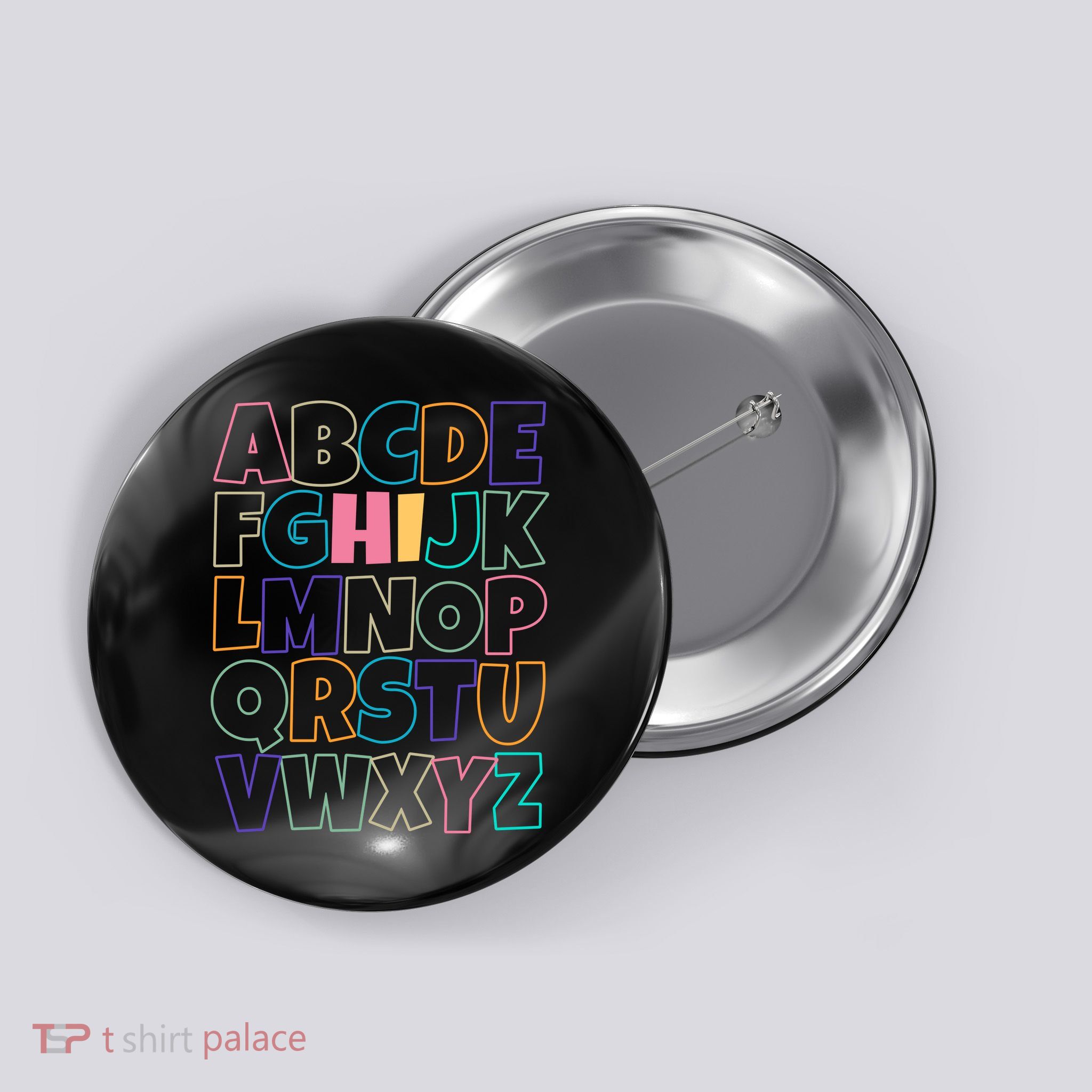 Hi ABC Colorful Alphabet Button