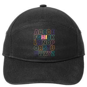 Hi ABC Colorful Alphabet 7-Panel Snapback Hat