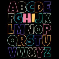 Hi ABC Colorful Alphabet Flatbill Hat