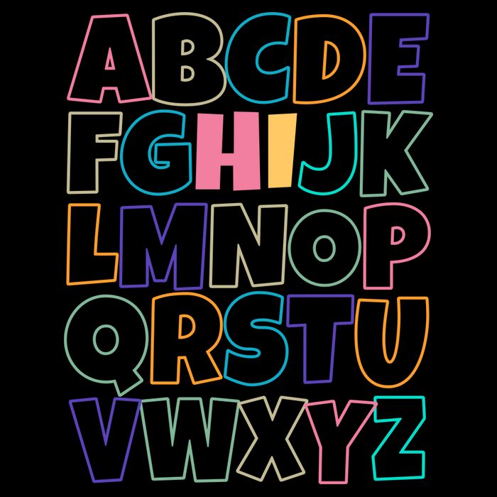 Hi ABC Colorful Alphabet Flatbill Hat