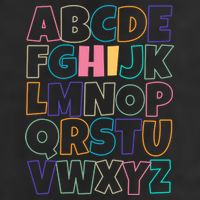 Hi ABC Colorful Alphabet Tumbler