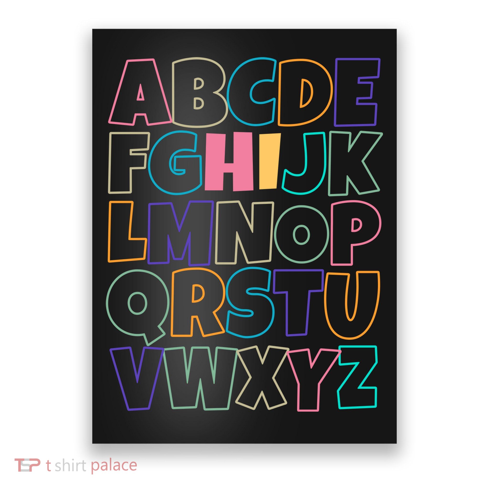 Hi ABC Colorful Alphabet Poster