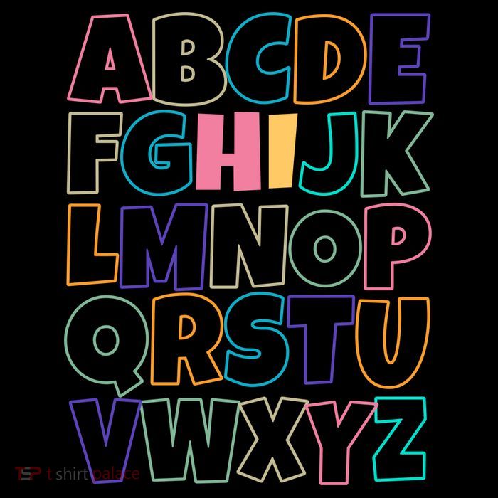 Hi ABC Colorful Alphabet Poster