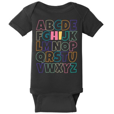 Hi ABC Colorful Alphabet Baby Bodysuit