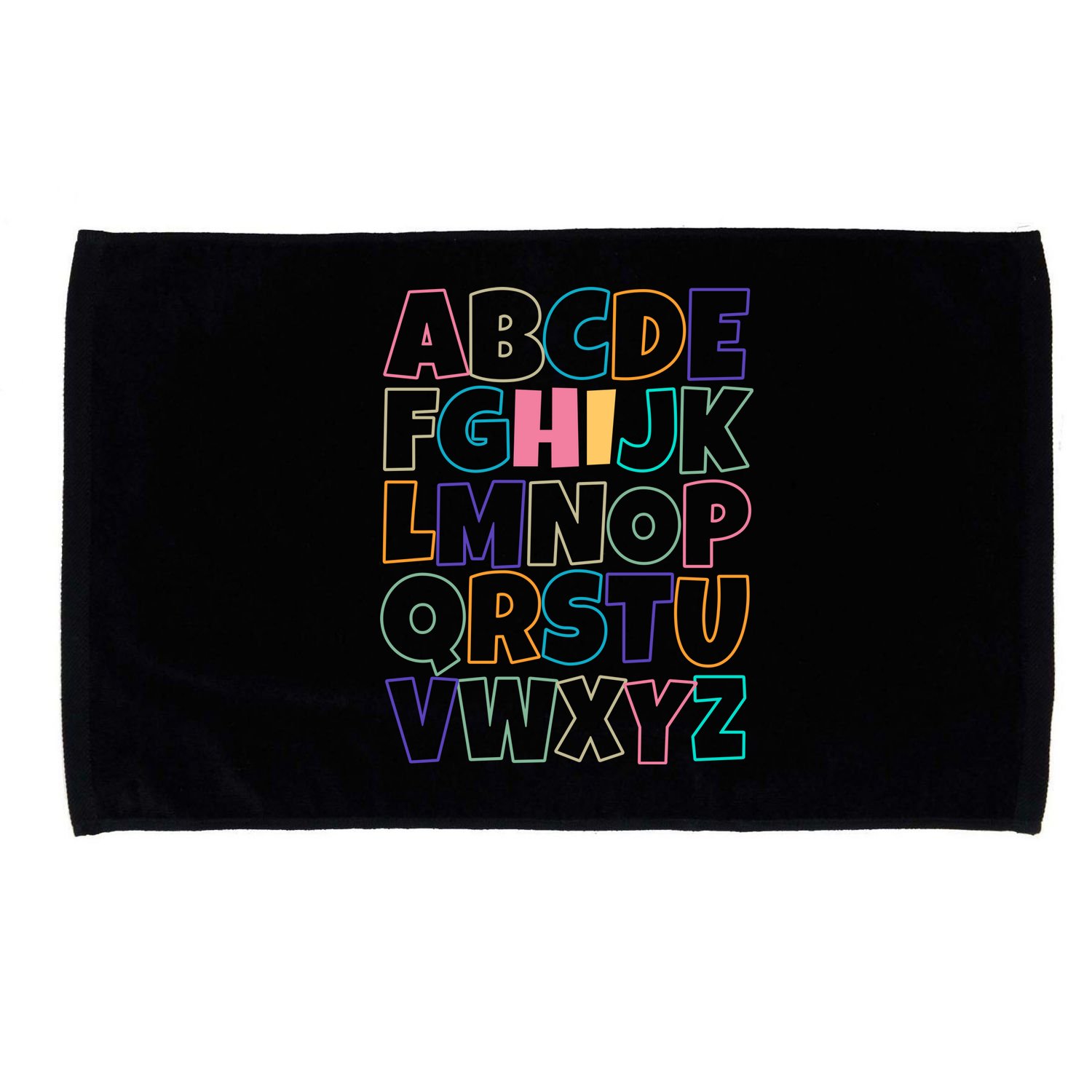 Hi ABC Colorful Alphabet Microfiber Hand Towel