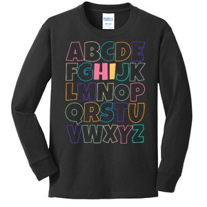 Hi ABC Colorful Alphabet Kids Long Sleeve Shirt