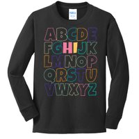 Hi ABC Colorful Alphabet Kids Long Sleeve Shirt