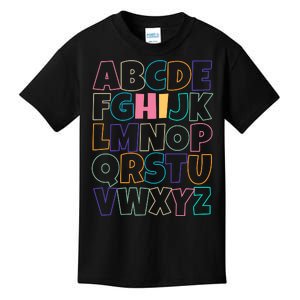 Hi ABC Colorful Alphabet Kids T-Shirt