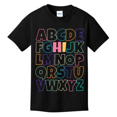 Hi ABC Colorful Alphabet Kids T-Shirt