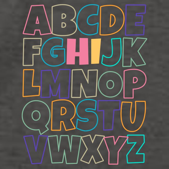 Hi ABC Colorful Alphabet Vector Backpack
