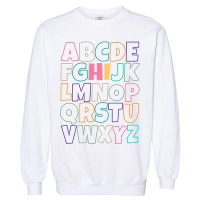 Hi ABC Colorful Alphabet Garment-Dyed Sweatshirt