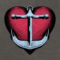 Heart Anchor Cute Gift Cotton Canvas Backpack