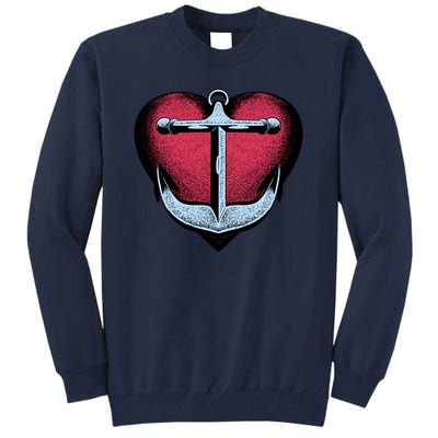 Heart Anchor Cute Gift Tall Sweatshirt