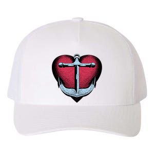 Heart Anchor Cute Gift Yupoong Adult 5-Panel Trucker Hat