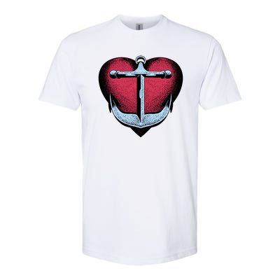 Heart Anchor Cute Gift Softstyle CVC T-Shirt