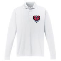 Heart Anchor Cute Gift Performance Long Sleeve Polo