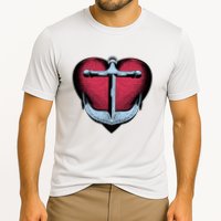 Heart Anchor Cute Gift Cooling Performance Crew T-Shirt