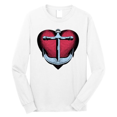 Heart Anchor Cute Gift Long Sleeve Shirt