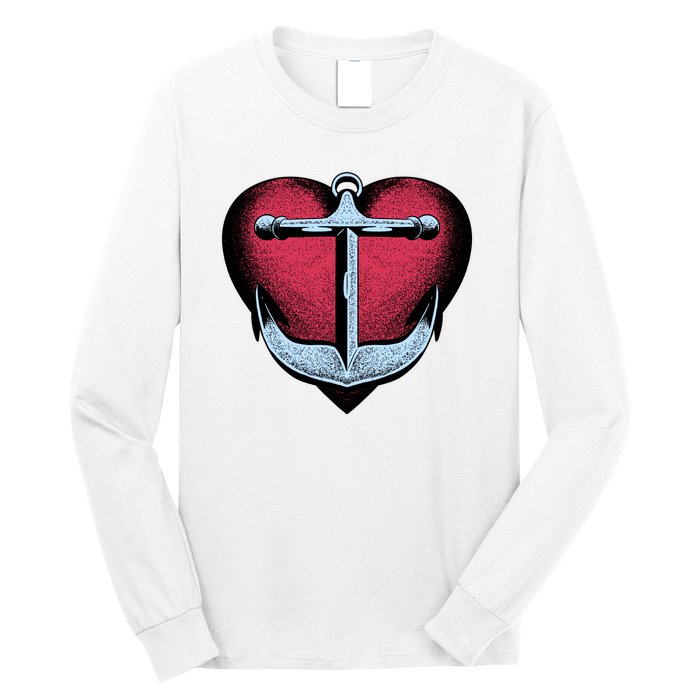 Heart Anchor Cute Gift Long Sleeve Shirt