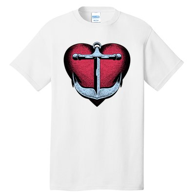 Heart Anchor Cute Gift Tall T-Shirt