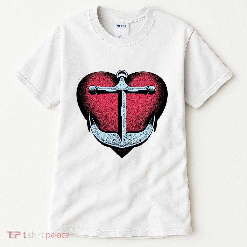 Heart Anchor Cute Gift Tall T-Shirt