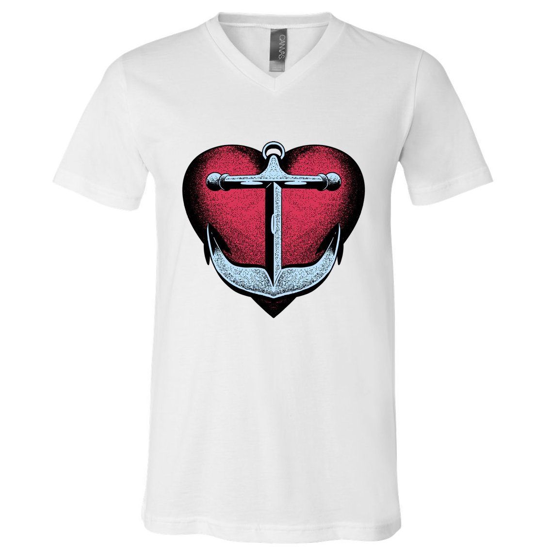 Heart Anchor Cute Gift V-Neck T-Shirt
