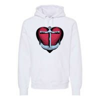 Heart Anchor Cute Gift Premium Hoodie