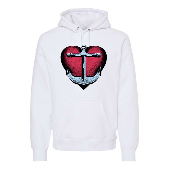 Heart Anchor Cute Gift Premium Hoodie