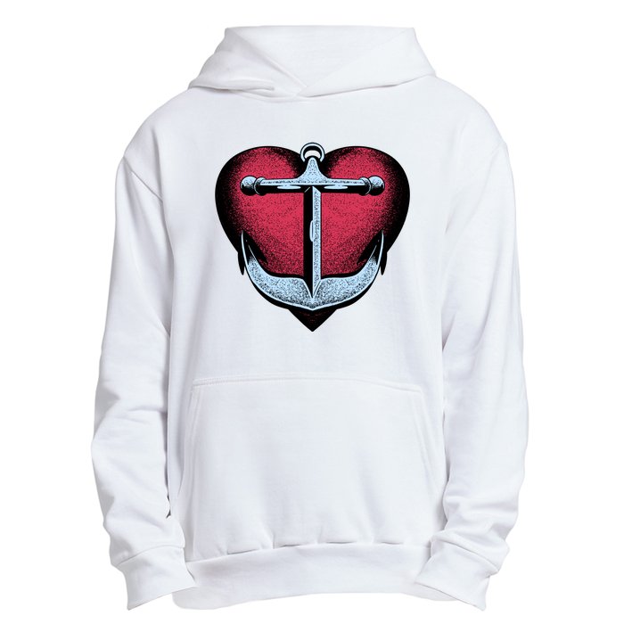 Heart Anchor Cute Gift Urban Pullover Hoodie