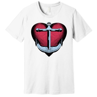 Heart Anchor Cute Gift Premium T-Shirt